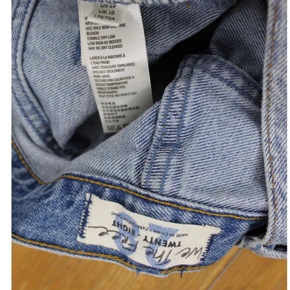 We the Free High Rise Distressed Denim Frayed Fringe Hem Jean shorts 28 6 - Picture 7 of 7